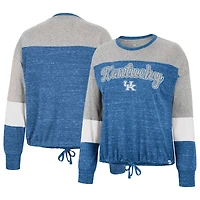 Colosseum Royal Kentucky Wildcats Joanna Tie Front T-shirt à manches longues pour femme