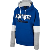 Sweat à capuche surdimensionné blocs de couleurs Colosseum Royal Kentucky Wildcats pour femmes