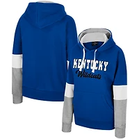 Sweat à capuche surdimensionné blocs de couleurs Colosseum Royal Kentucky Wildcats pour femmes