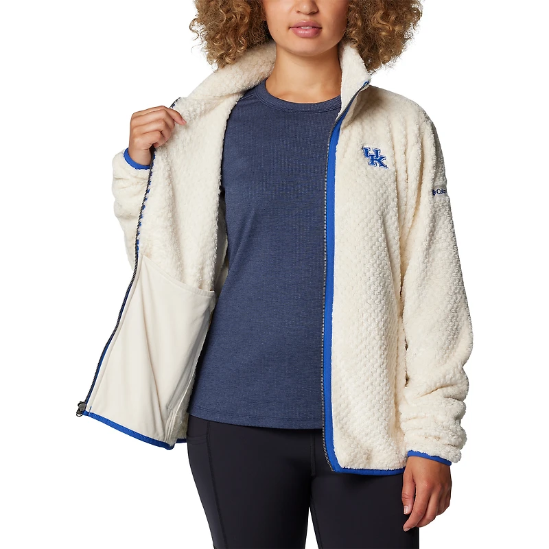 Women's Columbia  Cream Kentucky Wildcats Fireside II Sherpa Full-Zip Jacket