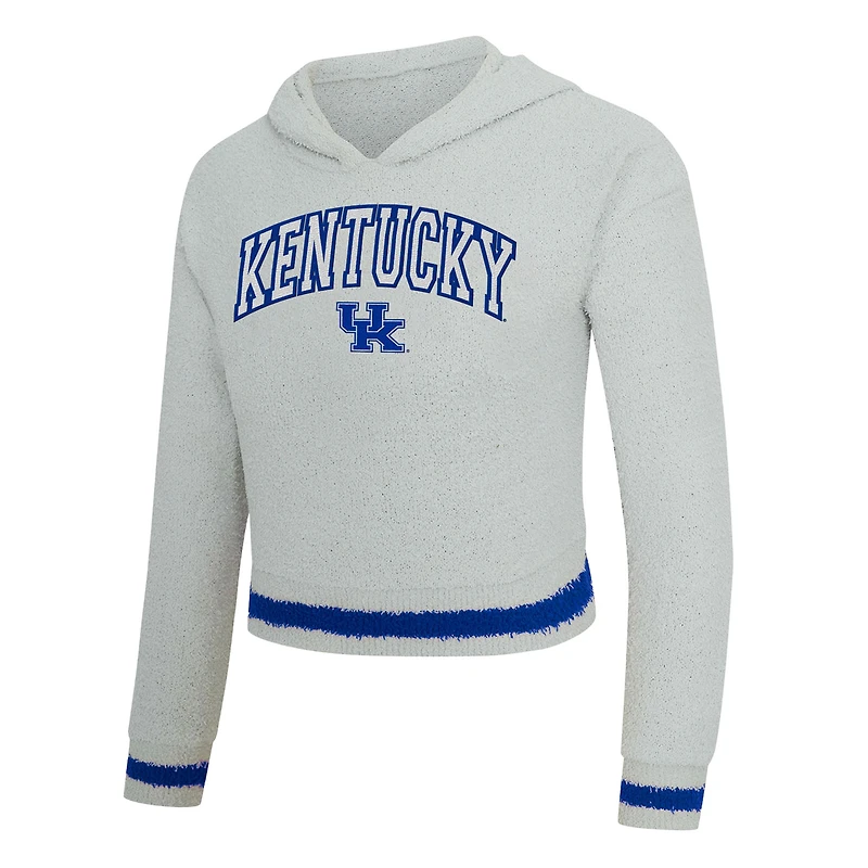 Ensemble sweat à capuche et short manches longues Whitley pour femme, gris/bleu royal, des Wildcats du Kentucky