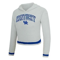 Ensemble sweat à capuche et short manches longues Whitley pour femme, gris/bleu royal, des Wildcats du Kentucky