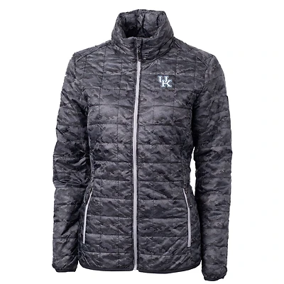 Doudoune zippée intégrale écologique noire pour femme, modèle Cutter & Buck des Kentucky Wildcats