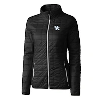 Women's Cutter & Buck Black Kentucky Wildcats Rainier Eco Insulated Puffer Full-Zip Jacket