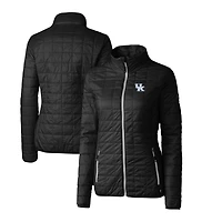 Women's Cutter & Buck Black Kentucky Wildcats Rainier Eco Insulated Puffer Full-Zip Jacket