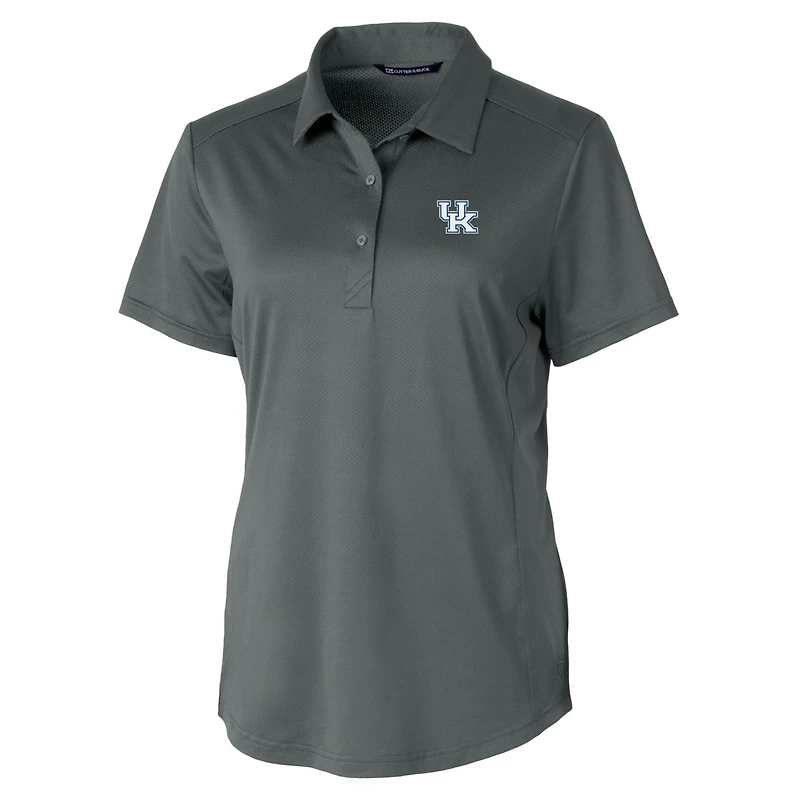 Women's Cutter & Buck Gray Kentucky Wildcats Prospect Textured Stretch Polo