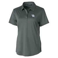 Women's Cutter & Buck Gray Kentucky Wildcats Prospect Textured Stretch Polo