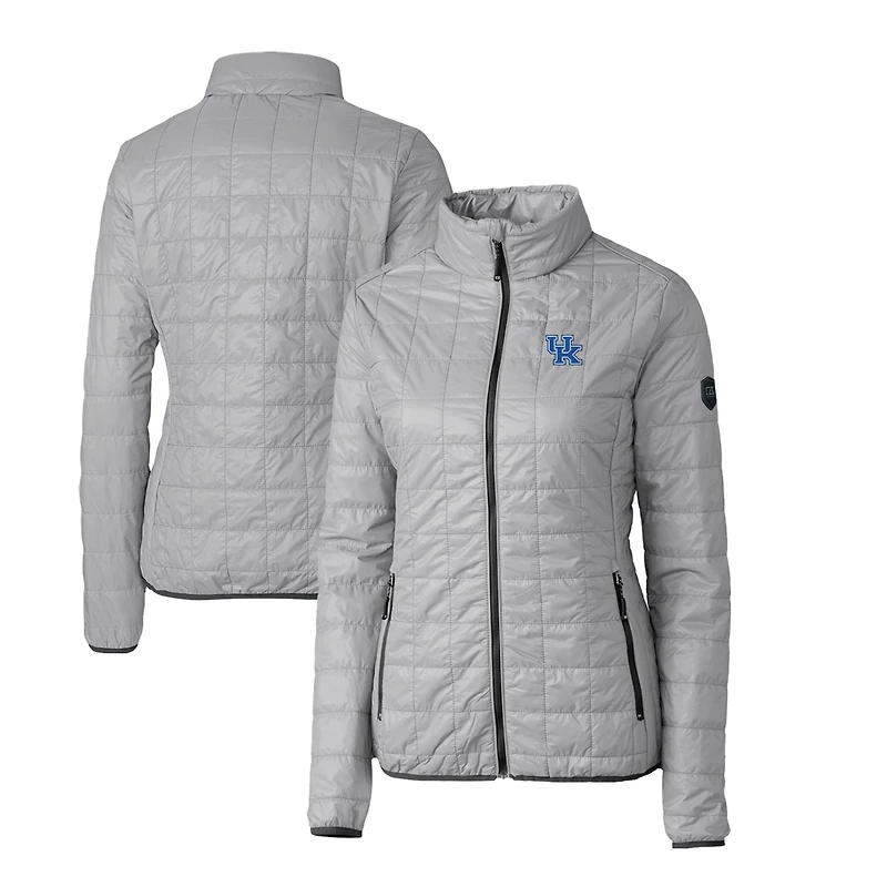 Doudoune isolante Rainier Eco entièrement zippée pour femme, grise, Cutter & Buck, Kentucky Wildcats