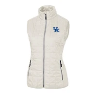 Gilet zippé intégral Cutter & Buck White Kentucky Wildcats Rainier PrimaLoft Eco pour femme