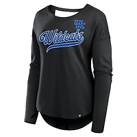 Women's Fanatics Black Kentucky Wildcats Training Camp Core Long Sleeve V-Neck Fashion T-Shirt