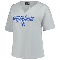 Women's Fanatics Gray Kentucky Wildcats Plus Winning Gear Notch Neck T-Shirt
