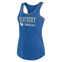 Women's Fanatics Heather Royal Kentucky Wildcats Fuel Racerback Tank Top