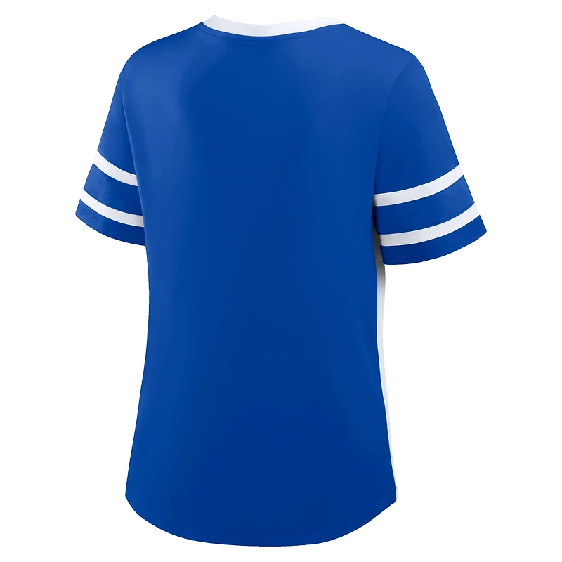 Women's Fanatics Royal/White Kentucky Wildcats Be Fearless Athena Lace-Up T-Shirt