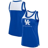 Women's Fanatics Royal Kentucky Wildcats Crosley Colorblock Tank Top