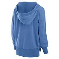 Sweat à capuche col en V molleton français Snow Wash de Royal Kentucky Wildcats Initiative pour femmes Fanatics