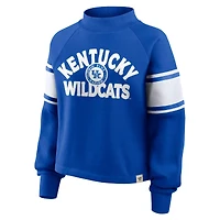 Women's Fanatics Royal Kentucky Wildcats Oversized Hometown Premium Punt Coverage Raglan Pullover Sweatshirt