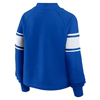 Women's Fanatics Royal Kentucky Wildcats Oversized Hometown Premium Punt Coverage Raglan Pullover Sweatshirt