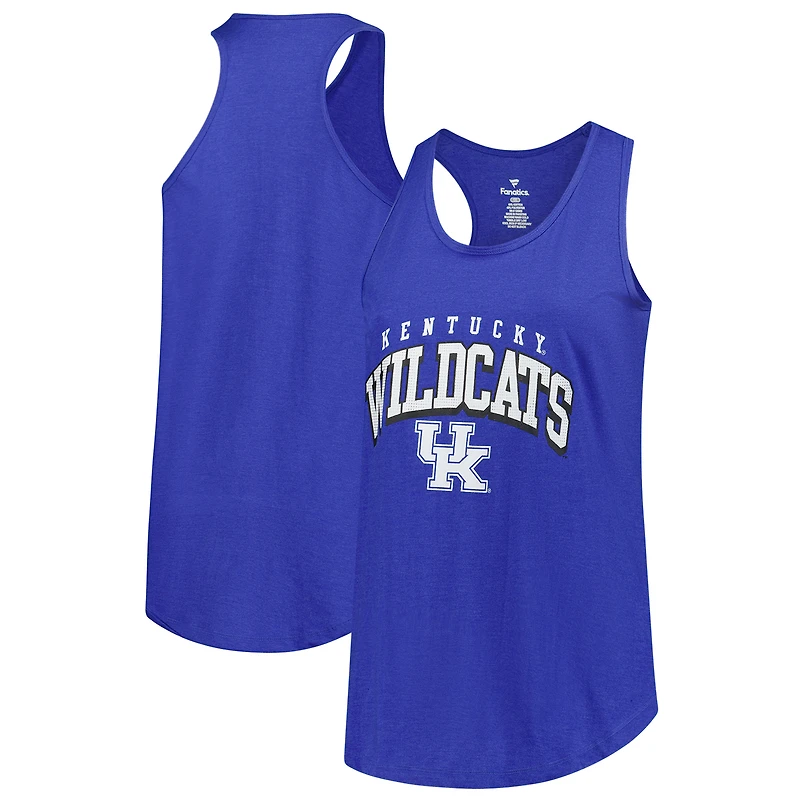 Women's Fanatics Royal Kentucky Wildcats Plus Arch Tank Top