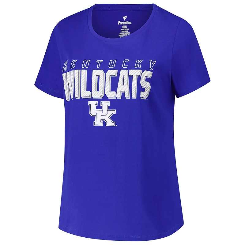 Women's Fanatics Royal Kentucky Wildcats Plus Lean Scoop Neck T-Shirt