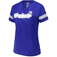 T-shirt à lacets pour femme Fanatics Royal Kentucky Wildcats, grande taille, Overtime Readiness