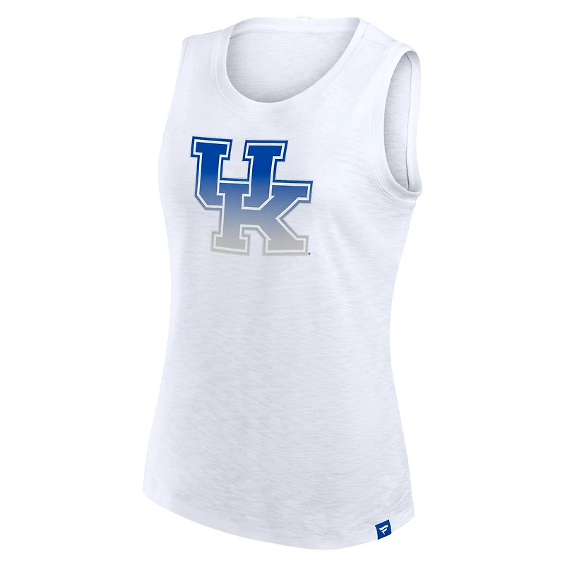 Women's Fanatics White Kentucky Wildcats Activate Slub Tank Top