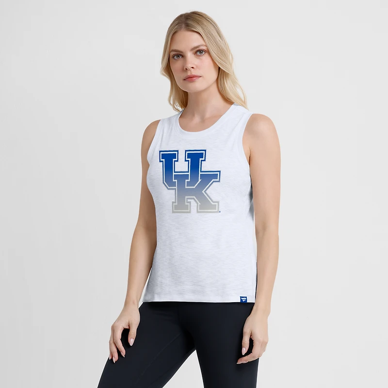 Women's Fanatics White Kentucky Wildcats Activate Slub Tank Top