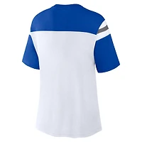 Women's Fanatics White Kentucky Wildcats Color-Block Fundamental Winning T-Shirt