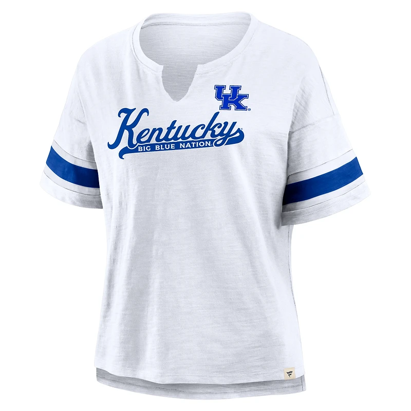 T-shirt blanc Fanatics pour femme avec inscription « Hometown » des Wildcats du Kentucky