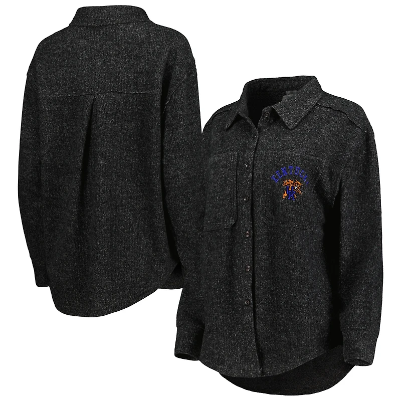 Chandail boutonné à trois mélanges Switch It Up des Kentucky Wildcats pour femme, noir, Gameday Couture