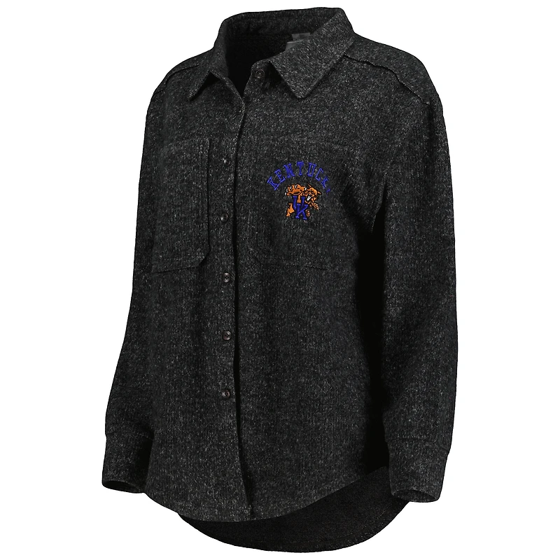 Chandail boutonné à trois mélanges Switch It Up des Kentucky Wildcats pour femme, noir, Gameday Couture