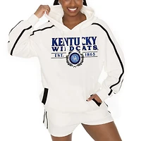 Ensemble sweat à capuche et short pour femme Gameday Couture Cream Kentucky Wildcats Down, Set, Go