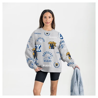 Sweat-shirt en molleton gris Gameday Couture pour femme, motif « Kentucky Wildcats Always On Repeat »
