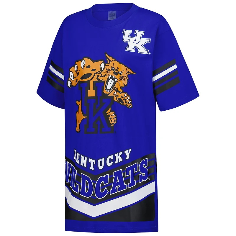 Women's Gameday Couture Royal Kentucky Wildcats Perfect Score Mini T-Shirt Dress