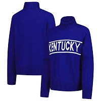 Pull à col roulé en chenille Royal Kentucky Wildcats pour femmes