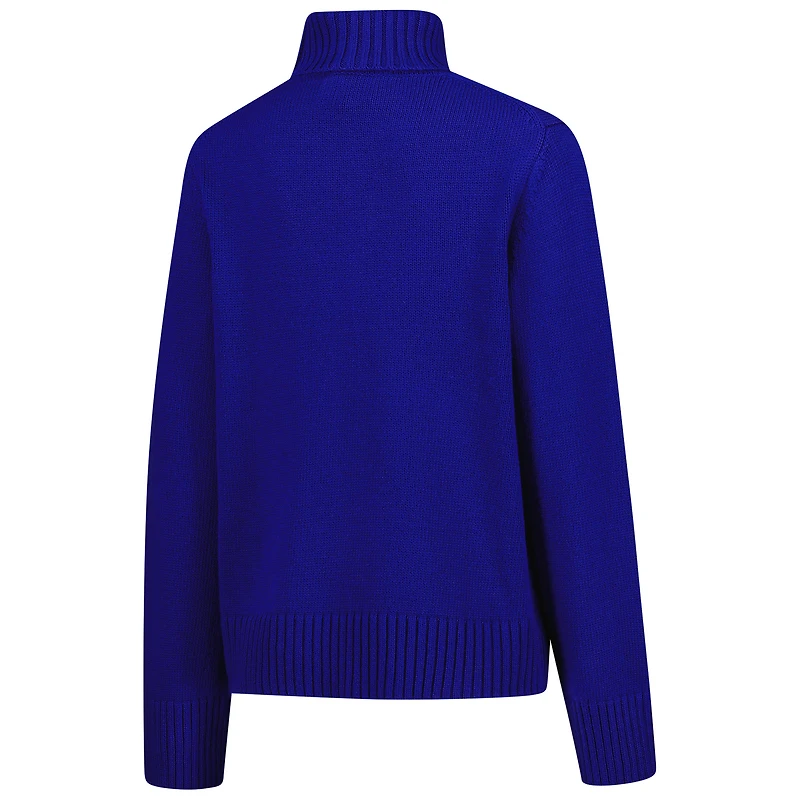 Women's Gameday Social Royal Kentucky Wildcats Chenille Turtleneck Sweater