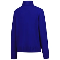 Women's Gameday Social Royal Kentucky Wildcats Chenille Turtleneck Sweater