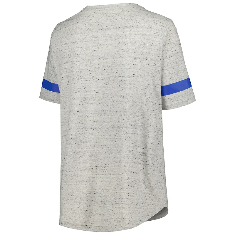 T-shirt à lacets taille plus Kentucky Wildcats gris chiné pour femme