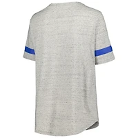 T-shirt à lacets taille plus Kentucky Wildcats gris chiné pour femme