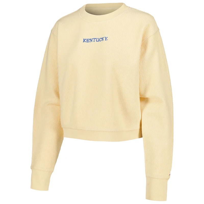 Sweat-shirt court en bois crème pour femmes League Collegiate Wear Kentucky Wildcats Timber