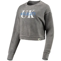 Sweat-shirt à enfiler classique en bois avec cordon pour femme League Collegiate Wear Graphite Kentucky Wildcats