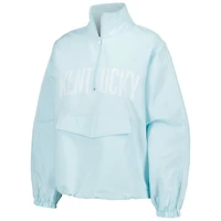 Women's Lusso Light Blue Kentucky Wildcats Parker Quarter-Zip Rain Tech Jacket