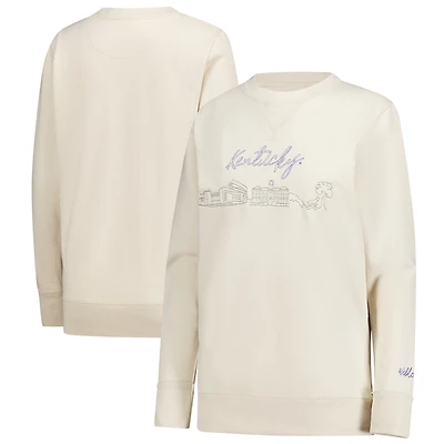 Women's  Natural Kentucky Wildcats Campus Vintage Wash Fleece Sweatshirt