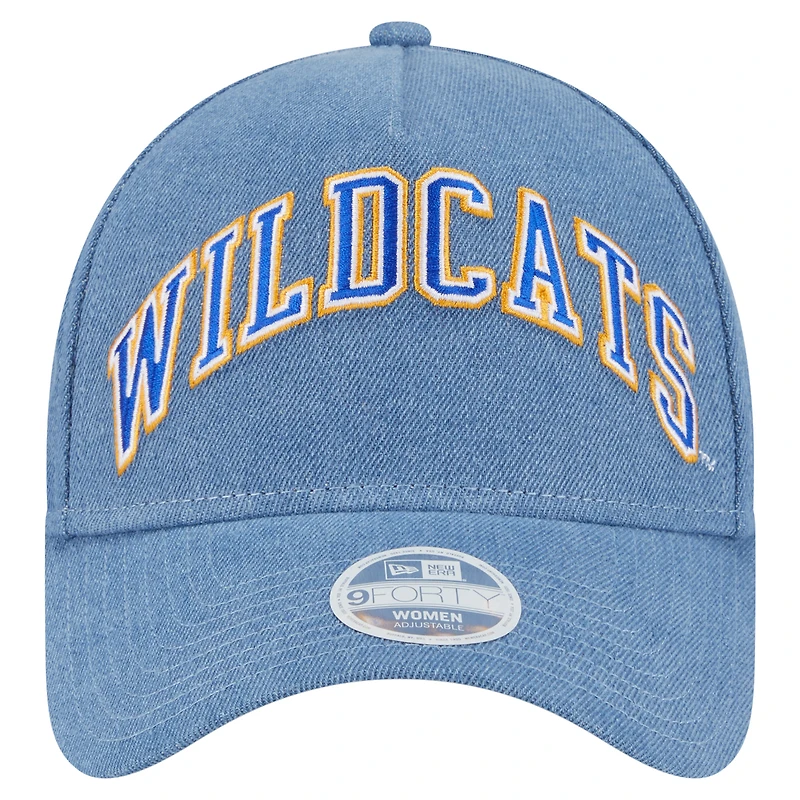 Casquette ajustable New Era en denim Kentucky Wildcats A-Frame 9FORTY pour femme