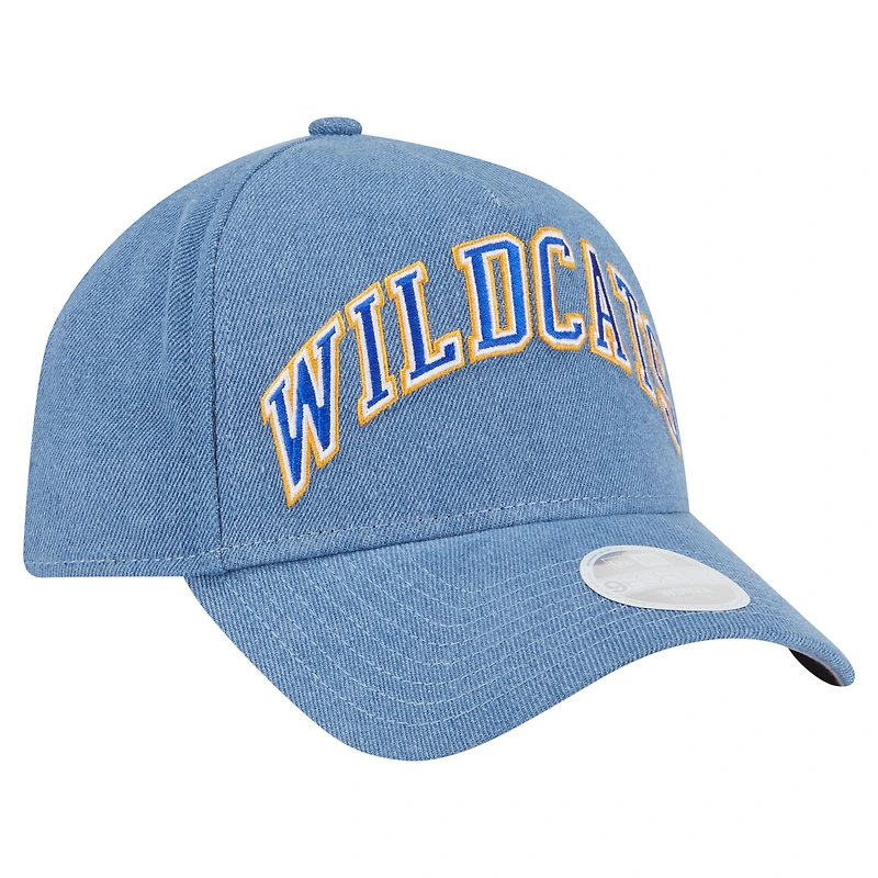 Casquette ajustable New Era en denim Kentucky Wildcats A-Frame 9FORTY pour femme