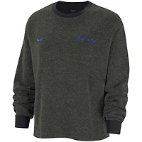 Women's Nike  Black Kentucky Wildcats Yoga Script Pullover Sweatshirt