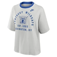 Women's Nike Gray Kentucky Wildcats Legacy Arch Script Boxy T-Shirt