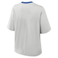 T-shirt Nike gris Kentucky Wildcats Legacy Arch Script Boxy pour femme