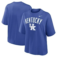 T-shirt Nike Royal Kentucky Wildcats pour femme, coupe carrée, logo en arc