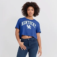 Women's Nike Royal Kentucky Wildcats Athletic Prep Arch Dri-FIT Cropped T-Shirt