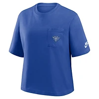 T-shirt Nike Royal Kentucky Wildcats Legacy Pocket Boxy pour femme